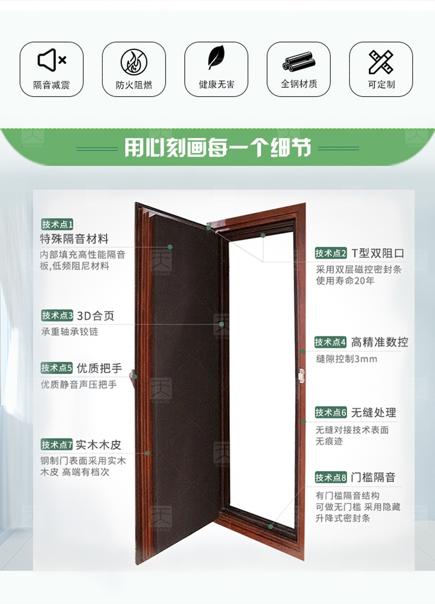 鋼質(zhì)木紋隔音門(mén)-3